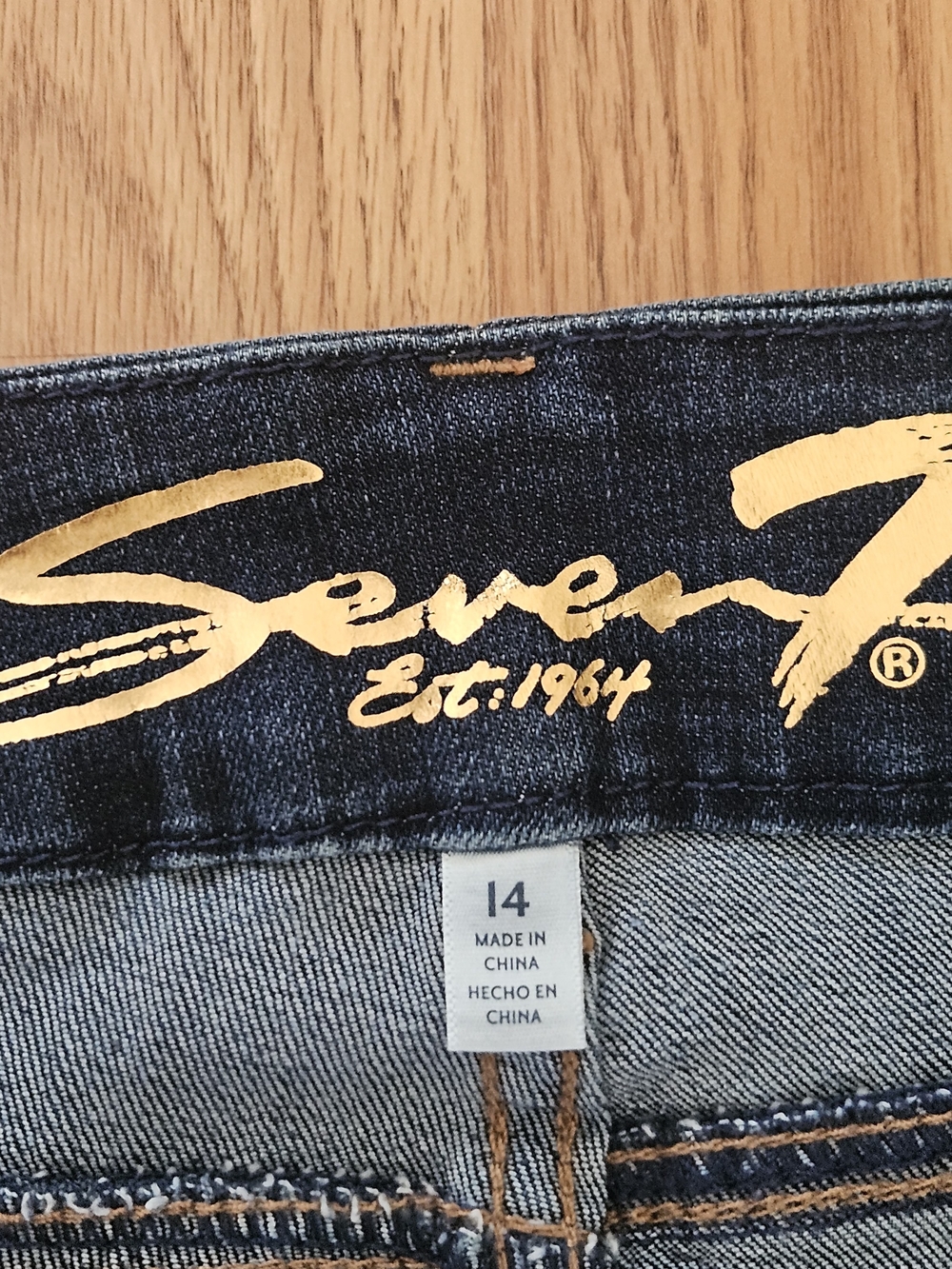 Seven 7 Tummyless High Rise Skinny Jeans Women's Size 14 Dark Wash NWT - Picture 13 of 15